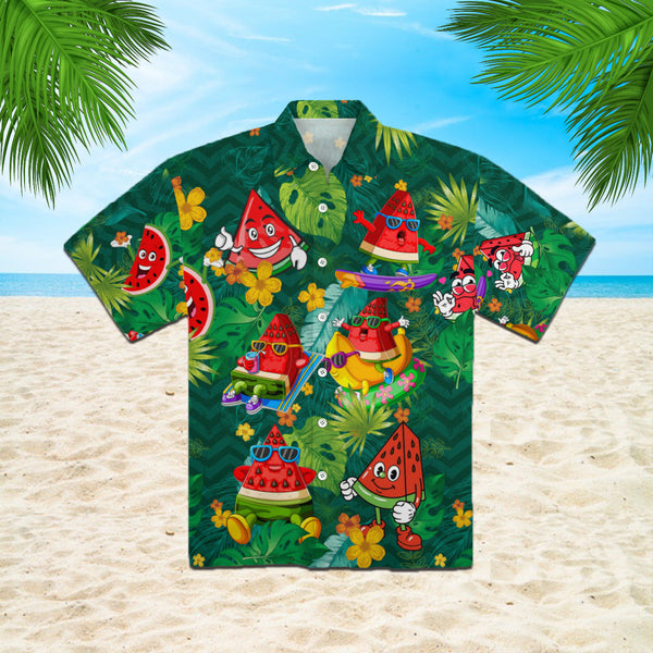 Funny Watermelon Tropical Hawaiian Shirt | For Men & Women | HW644-BehighStyle