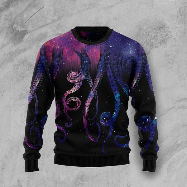 Galaxy Octopus Ugly Christmas Sweater | For Men & Women | Adult | US1427-BehighStyle