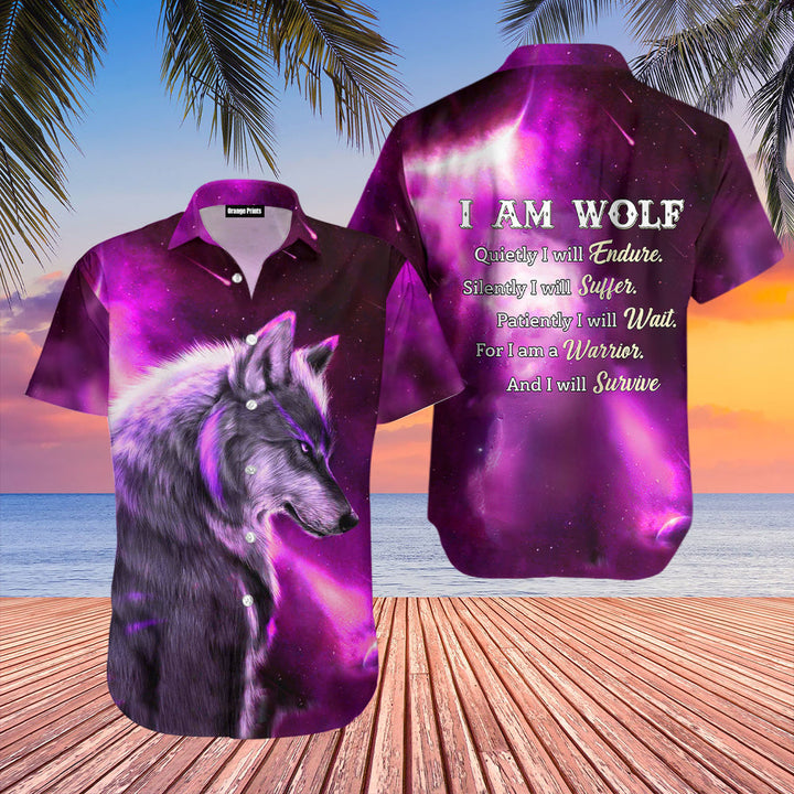 Galaxy Wolf Hawaiian Shirt | For Men & Women | HW1861-BehighStyle