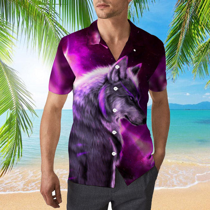 Galaxy Wolf Hawaiian Shirt | For Men & Women | HW1861-BehighStyle