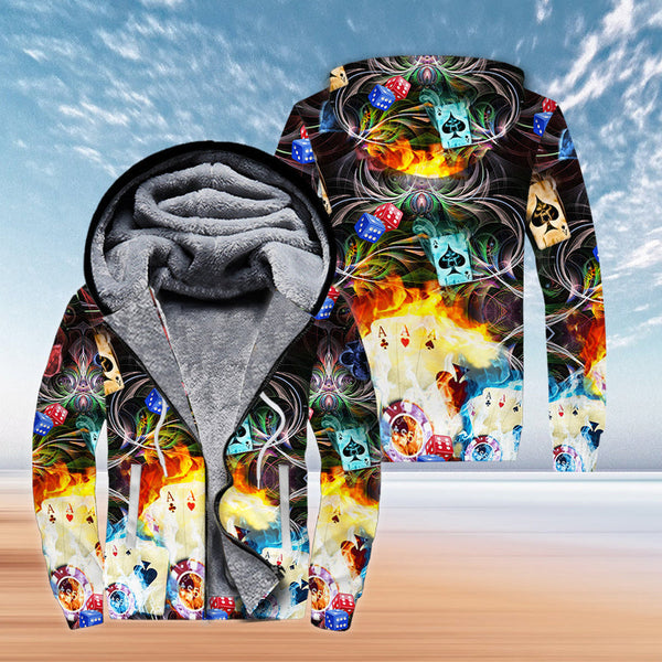 Gambling Game Fleece Zip Hoodie All Over Print | FZ451