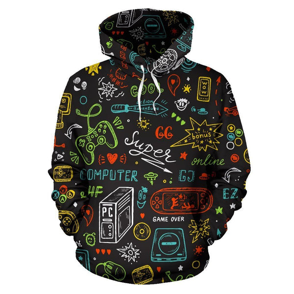 Gamer Doodles Colorful 3D All Over Print | For Men & Women | Adult | HP1338-BehighStyle