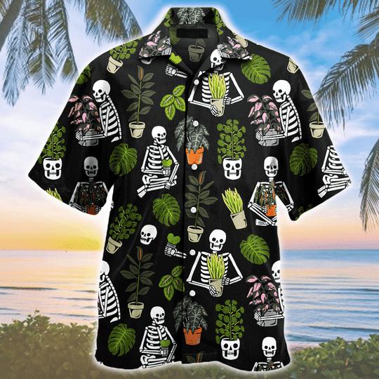 Gardener Skull Pattern Hawaiian Shirt | For Men & Women | HW1581-BehighStyle