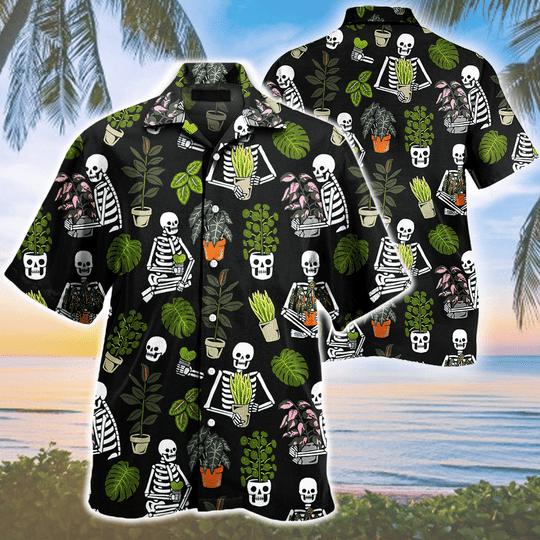 Gardener Skull Pattern Hawaiian Shirt | For Men & Women | HW1581-BehighStyle