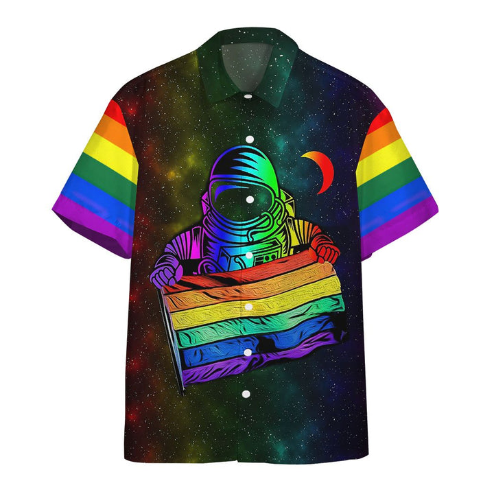 Gay Pride Astronaut Hawaiian Shirt | For Men & Women | HW1632-BehighStyle