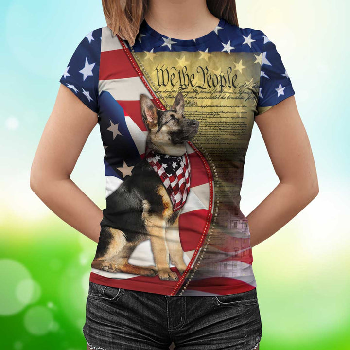 German Shepherd American Patriot 3D All Over Print | For Men & Women | Adult | HP771-BehighStyle