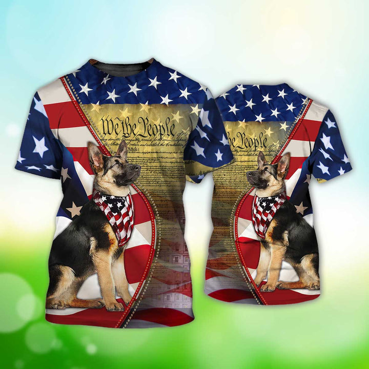 German Shepherd American Patriot 3D All Over Print | For Men & Women | Adult | HP771-BehighStyle