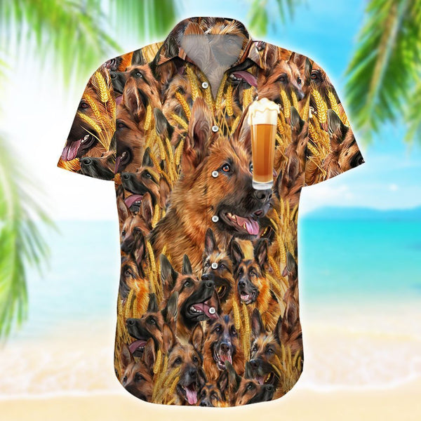 German Shepherd Beer Hawaiian Lei Hawaiian Shirt | For Men & Women | HW1556-BehighStyle