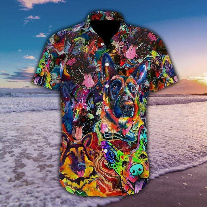 German Shepherd Dog Aloha Hawaiian Shirt | For Men & Women | HW517-BehighStyle