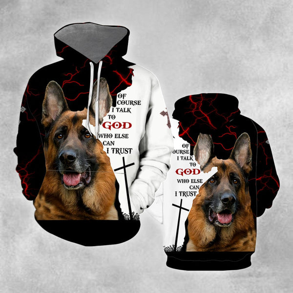 German Shepherd Of Course I Talk To God 3D All Over Print | For Men & Women | Adult | HP1663-BehighStyle