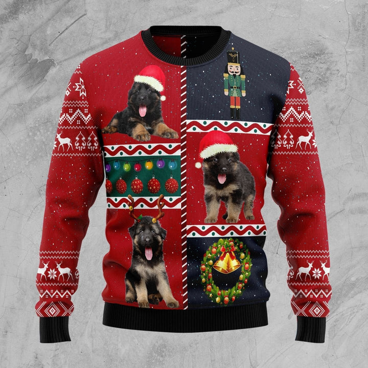 German Stepherd Vintage Ugly Christmas Sweater | For Men & Women | Adult | US1015-BehighStyle
