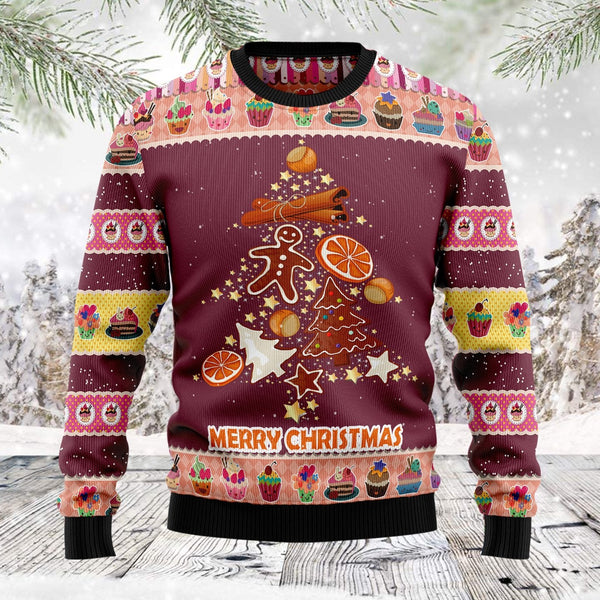 Gingerbread Christmas Tree Ugly Christmas Sweater | Adult | US1744