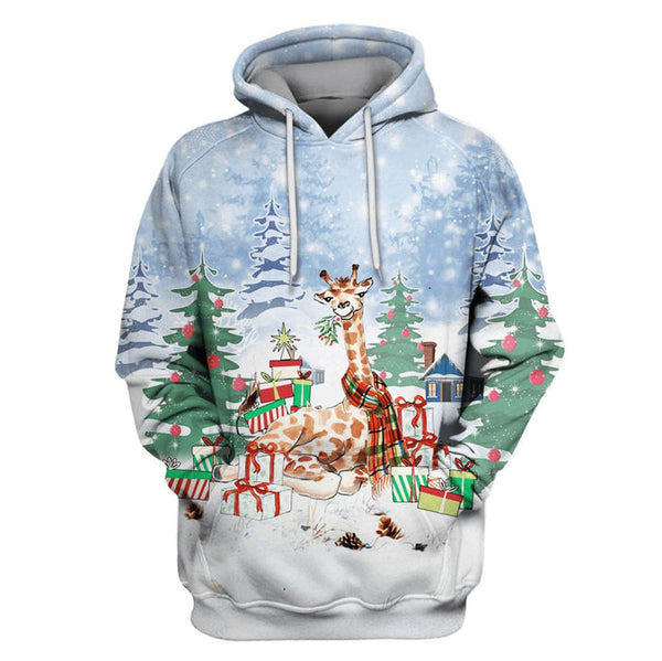 Giraffe On Christmas 3D All Over Print | For Men & Women | Adult | HP1926-BehighStyle
