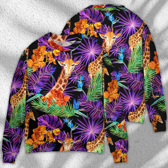 Giraffe Tropical Leaf Colorful 3D All Over Print | Adult | HP2963