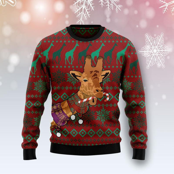 Giraffe Winter Ugly Christmas Sweater | For Men & Women | Adult | US1476-BehighStyle