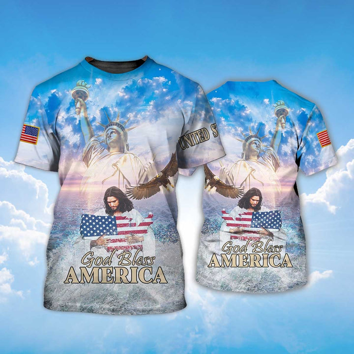 God Bless America Eagle Patriot 3D All Over Print | For Men & Women | Adult | HP767-BehighStyle