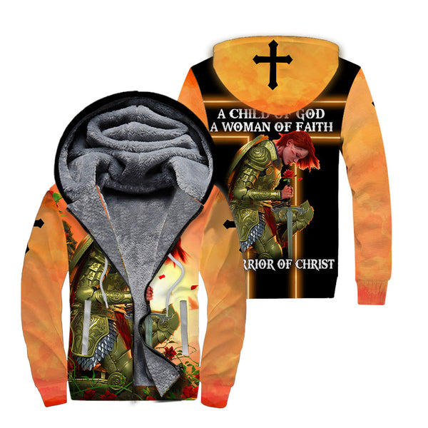 God Jesus Fleece Zip Hoodie All Over Print | For Men & Women | FT4328