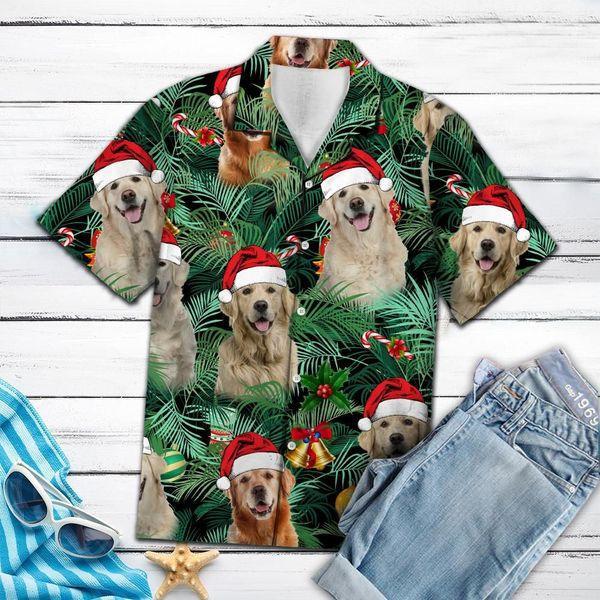 Golden Retriever Christmas Hawaiian Shirt | For Men & Women | HW2734-BehighStyle