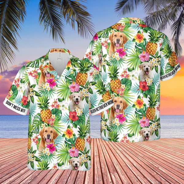 Golden Retriever Dog Mom Pineapple Tropical Hawaiian Shirt | For Men & Women | HW2149-BehighStyle