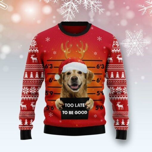 Golden Retriever Dog Ugly Christmas Sweater | For Men & Women | Adult | US1639-BehighStyle