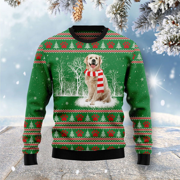 Golden Retriever Winter Tree Ugly Christmas Sweater | For Men & Women | Adult | US1266-BehighStyle