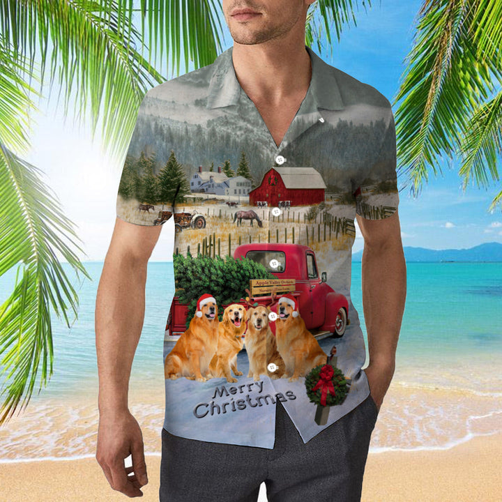 Golden Retriever Xmas Is Coming Hawaiian Shirt | For Men & Women | HW365-BehighStyle