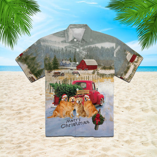 Golden Retriever Xmas Is Coming Hawaiian Shirt | For Men & Women | HW365-BehighStyle