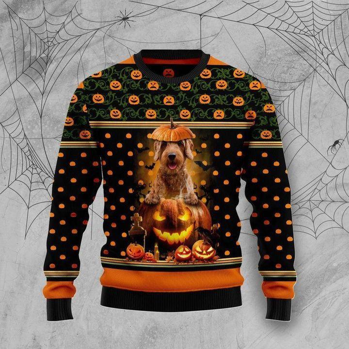 Goldendoodle Pumpkin Halloween Ugly Christmas Sweater | For Men & Women | Adult | US1262-BehighStyle