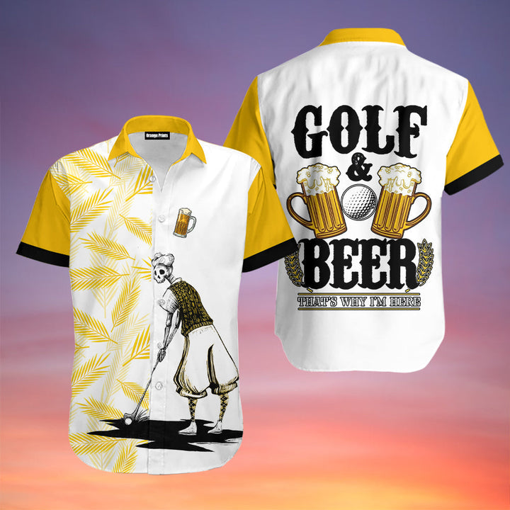 Golf And Beer That's Why I'm Here Aloha Hawaiian Shirt | For Men & Women | HW783-BehighStyle