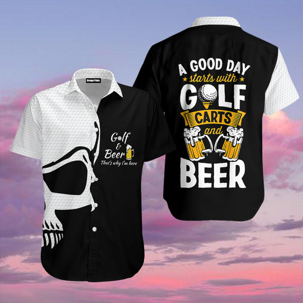 Golf And Beer That's Why I'm Here Aloha Hawaiian Shirt | For Men & Women | HW784-BehighStyle