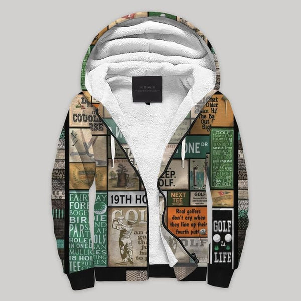 Golf Blanket Fleece Zip Hoodie All Over Print | FZ656