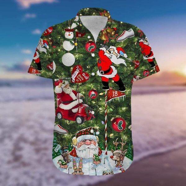 Golf Christmas Aloha Hawaiian Shirt | For Men & Women | HW1778-BehighStyle