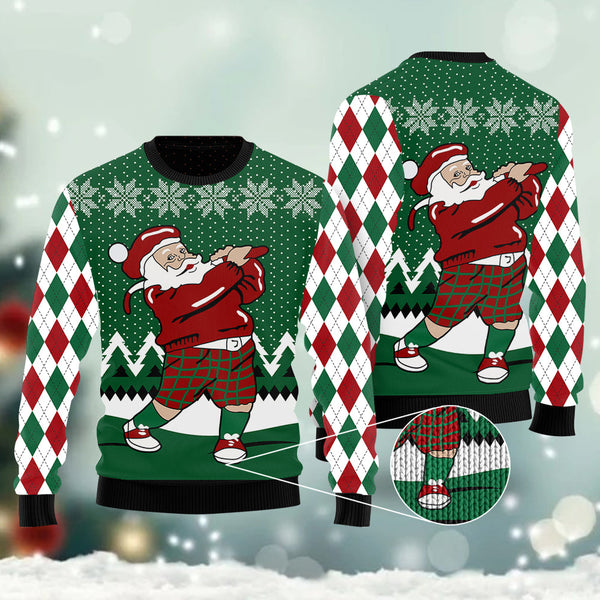 Golfer Santa Ugly Christmas Sweater | Adult | US1855