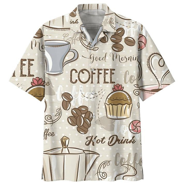 Good Morning Coffee Hot Drink Hawaiian Shirt | For Men & Women | HW2145-BehighStyle