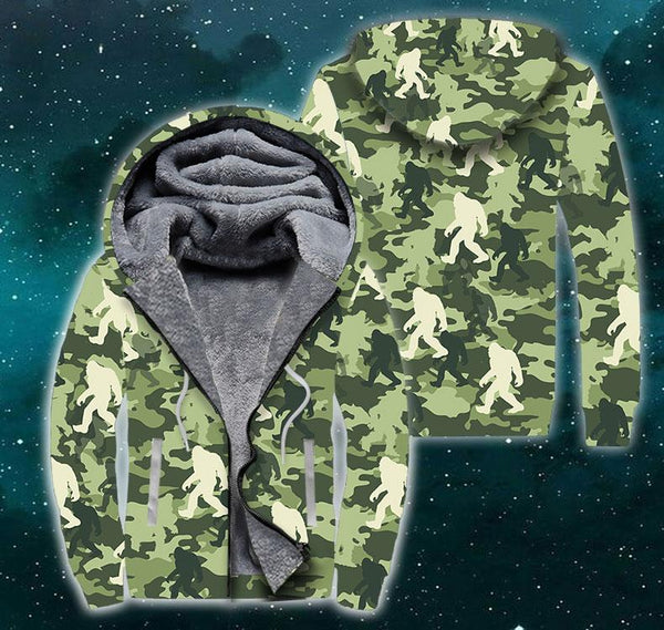 Gorilla Bigfoot Fleece Zip Hoodie All Over Print | FZ387