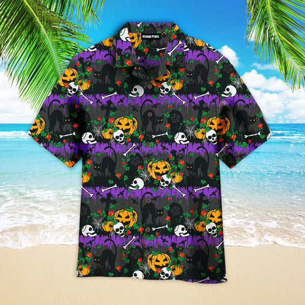 Gothic Halloween Graveyard Scary Holiday Hawaiian Shirt | For Men & Women | HW2621-BehighStyle