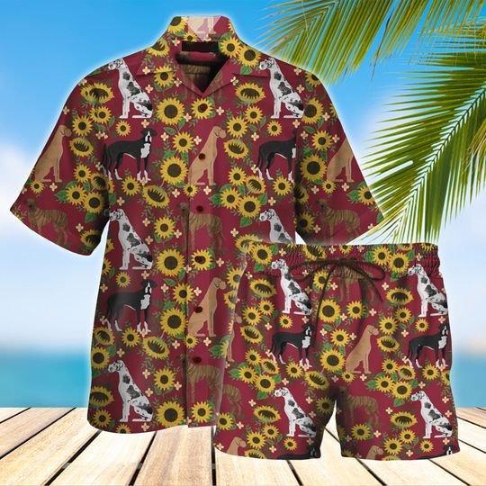 Great Dane Hawaiian Shirt Set | For Men & Women | HS131-BehighStyle