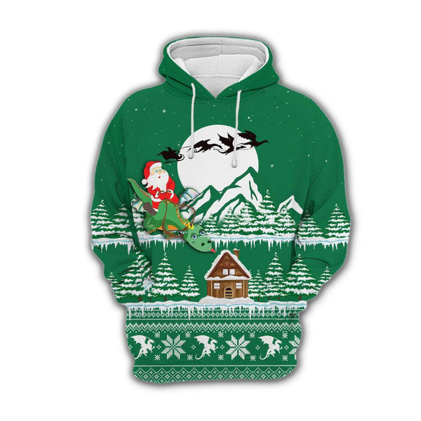 Green Dragon Christmas 3D All Over Print | For Men & Women | Adult | HP1975-BehighStyle