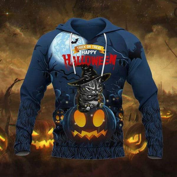 Grumpy Cat Witch Hat Trick Or Treat Happy Halloween 3D All Over Print | For Men & Women | Adult | HP2048-BehighStyle