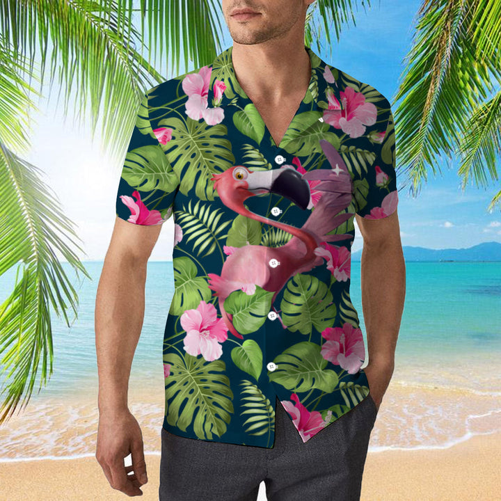 Grumpy Flamingo Hawaiian Shirt | For Men & Women | HW2365-BehighStyle