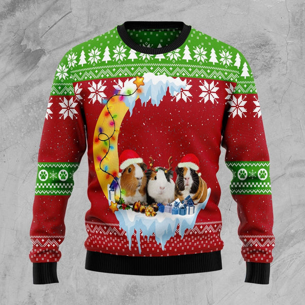 Guinea Pig Love Moon Ugly Christmas Sweater | For Men & Women | Adult | US1097-BehighStyle