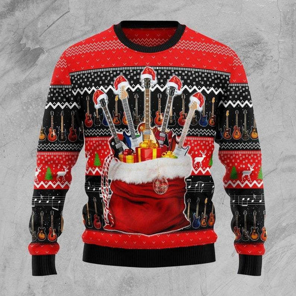 Guitar Guitarist Ugly Christmas Sweater | Adult | US2380