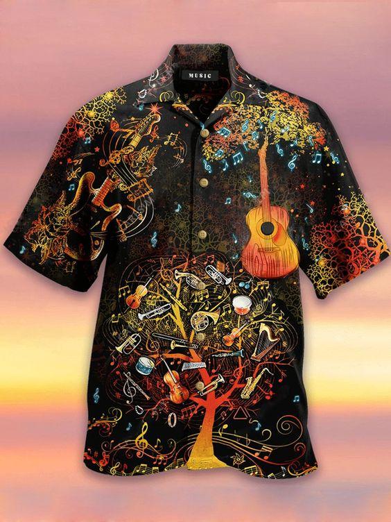 Guitar Hawaiian Shirt | For Men & Women | HW2452-BehighStyle