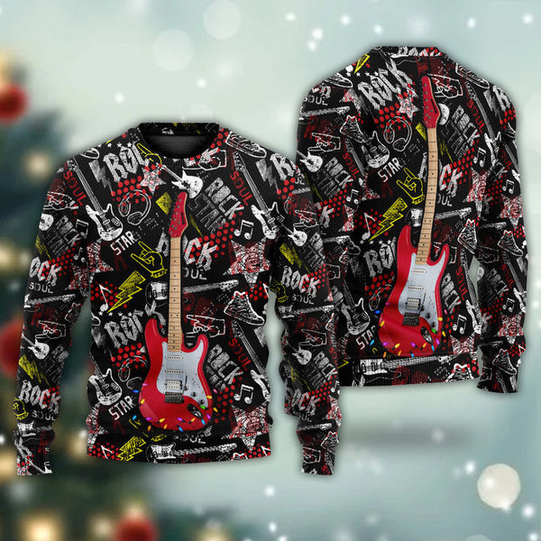 Guitar Rock Soul Ugly Christmas Sweater | Adult | US2365