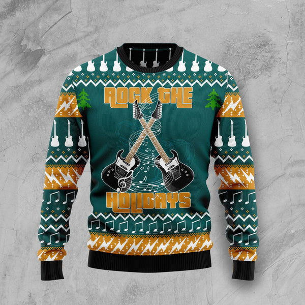 Guitar Rock The Holiday Ugly Christmas Sweater | For Men & Women | Adult | US1189-BehighStyle