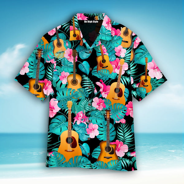 Guitar Tropical Hawaiian Shirt | HW143