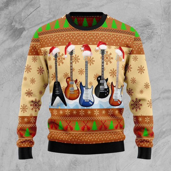 Guitar Xmas Ugly Christmas Sweater | For Men & Women | Adult | US1428-BehighStyle