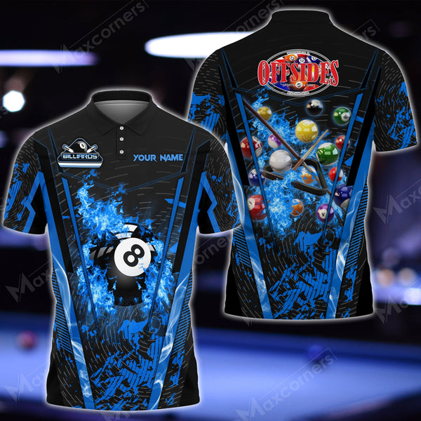 Maxcorners Billiards Abstract Grunge Texture Multicolor Option Customized Name 3D Shirt For Ray Richardson