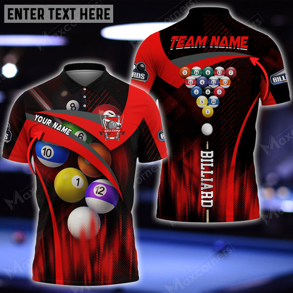 Maxcorners Billiards Style Personalized Name, Team Name Unisex Shirt ( More Color Options )