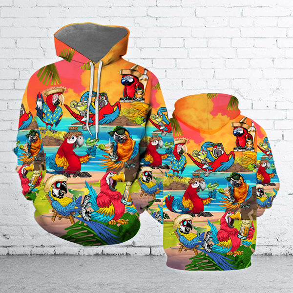 Happy Drinking Parrot 3D All Over Print | Adult | HP1657